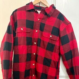 Men’s RedHead fleece lined flannel plaid, long sleeve shirt